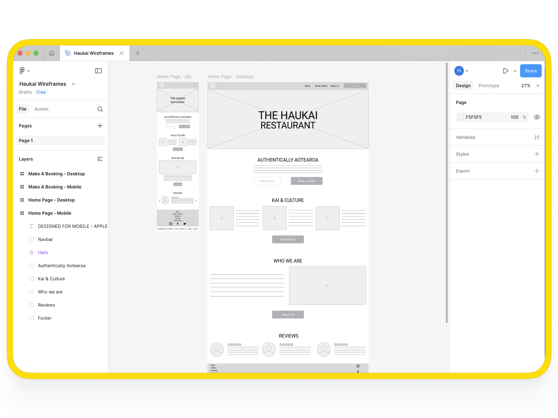 UI/UX design work by Chaotic Good Creations showing wireframes and interface design