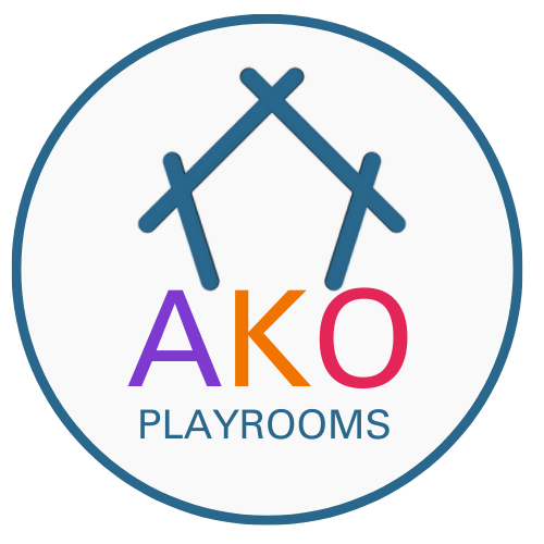 Ako Playrooms logo - playful children's brand icon